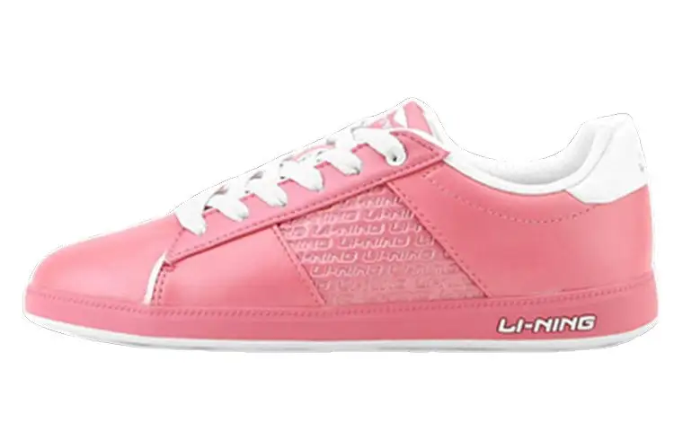Li Ning Skateboard Shoes Women's Low Top Thermal Pink/White