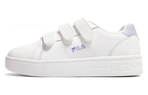 FILA Court Deluxe Abrasion Resistant Breathable Low top Skateboard Shoes Women's White Purple