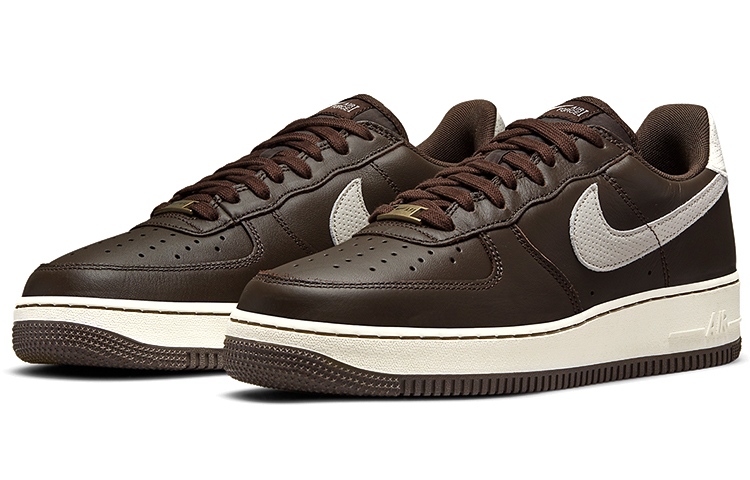 Кеды Nike Air Force 1 "Dark Chocolate" (коричнево-белые) — 巧克力色 — фото 3