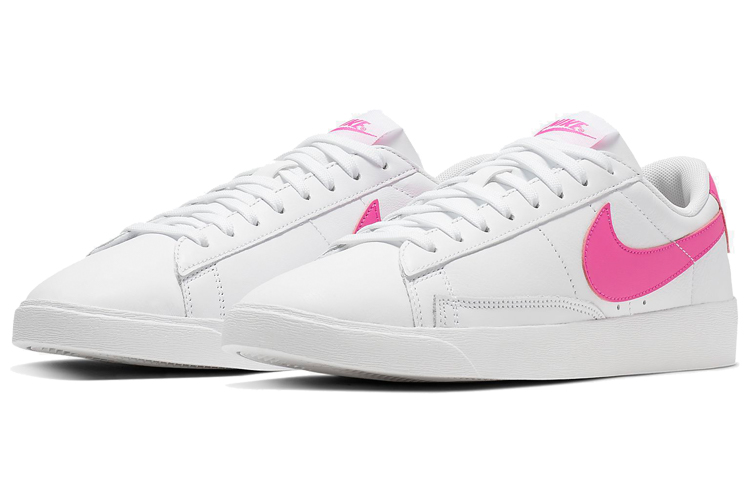 Женские кеды Nike Blazer OG (бело-розовые) — фото 2