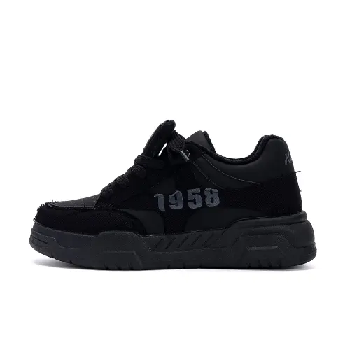 Global HUANQIU PU canvas, fashionable and versatile, comfortable and casual, trendy, classic and simple, national trend, student party, Korean version, retro, campus thick sole, velvet inner heightening sneakers, warm, wrapped and lightweight, low-cut sneakers, men's style, all black