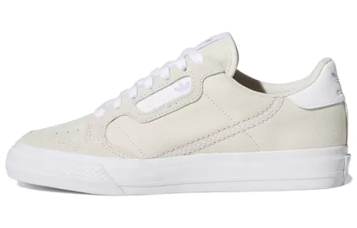 Adidas Originals Continental Vulc Lace Up Slip Resistant Low top Skateboard Shoes Women's Beige Yellow