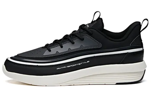 ANTA Skateboard Shoes Men's Low Top Black/White/Gray