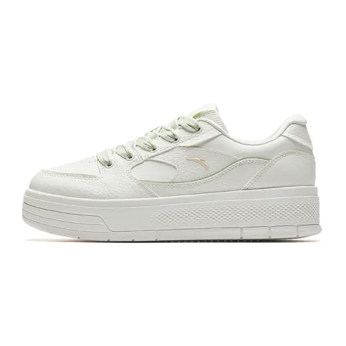 Anta Light Breeze Slip Resistant Abrasion Resistant Low top Skateboard Shoes Women's White