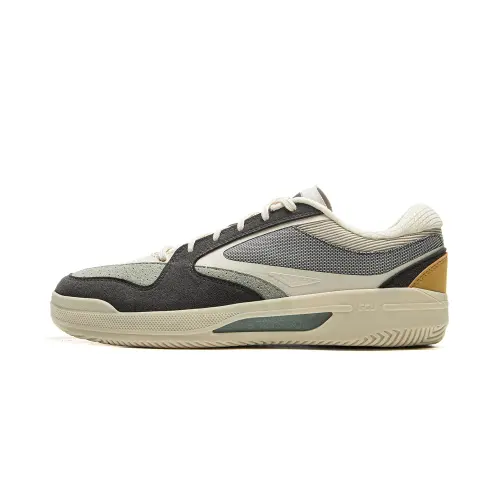 Li Ning Synthetic Leather Minimalist Fashion Slip Resistant Abrasion Resistant Low top Skateboard Shoes Unisex