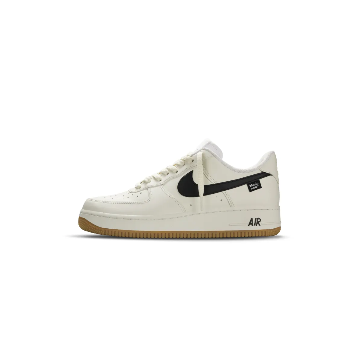 Nike Air Force 1 Slip Resistant Cushioning Abrasion Resistant Low top Skateboard Shoes Men's Beige Black