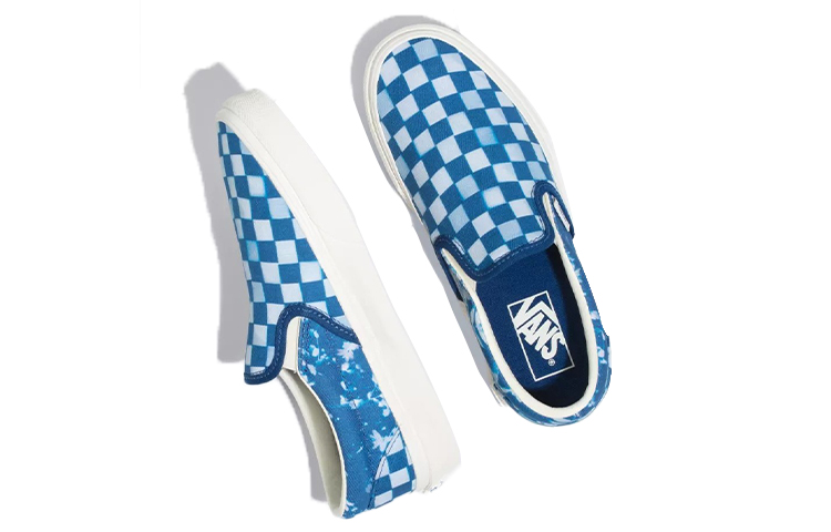 Слипоны Vans slip-on Solar Floral (сине-белые) — фото 4