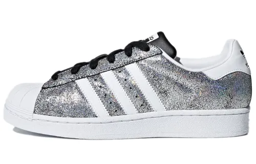Adidas Originals SUPERSTAR Comfortable Abrasion Resistant Low top Casual Skate Shoes Women's Silver