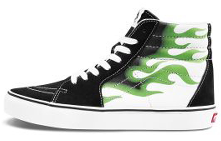 Sk8 Vans-Hi 'Flame Black White'