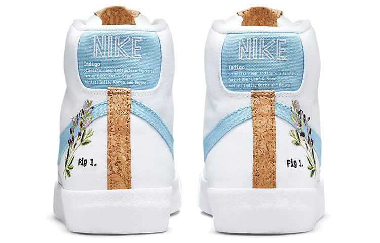 Кеды Nike Blazer 77 "Indigo" (бело-синие) — Белый / синий — фото 5