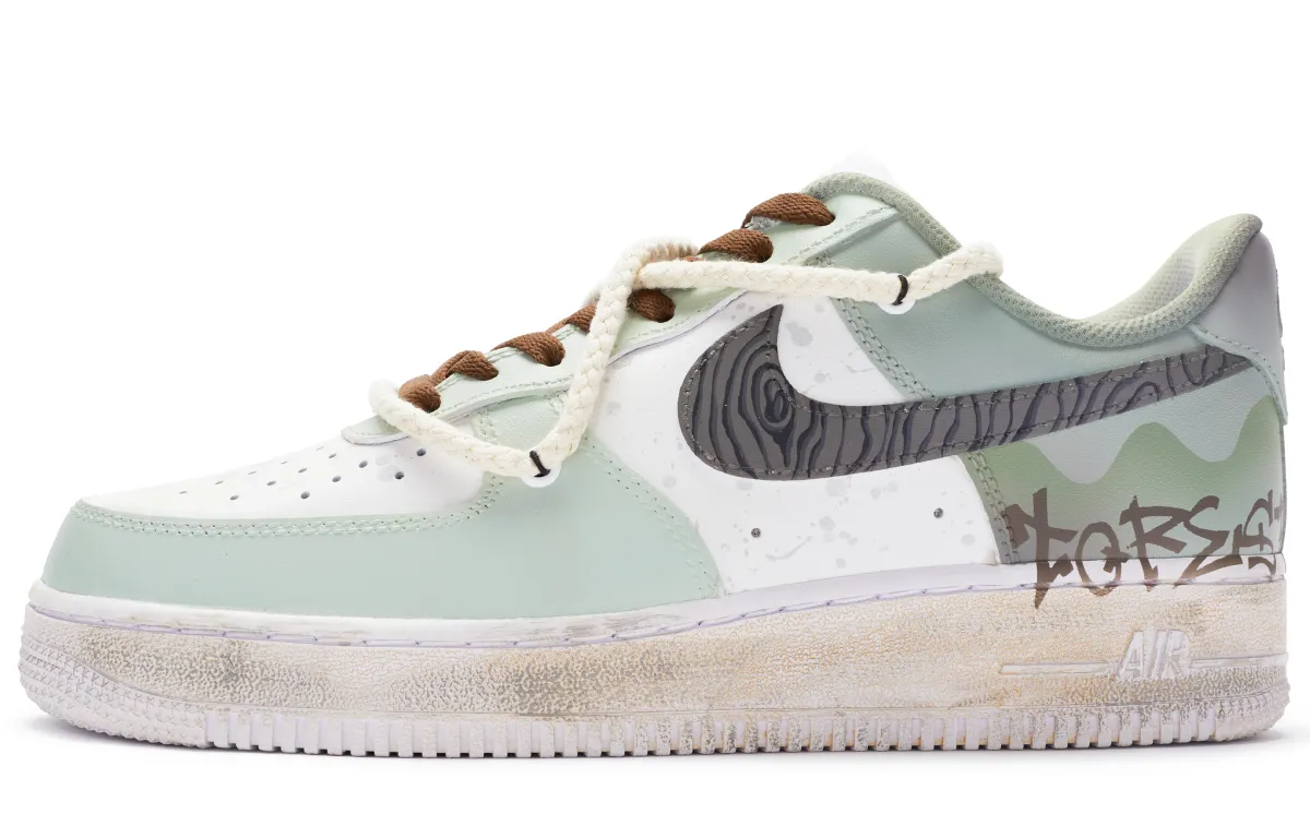 Nike Air Force 1 07 Skateboard Shoes Men's White Green Black