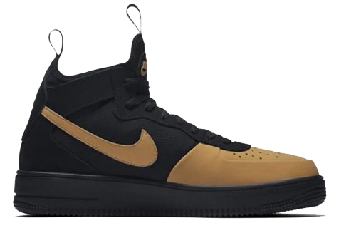 Кроссовки Nike Air Force 1 (черно-коричневые) — Чёрный / коричневый — фото 2