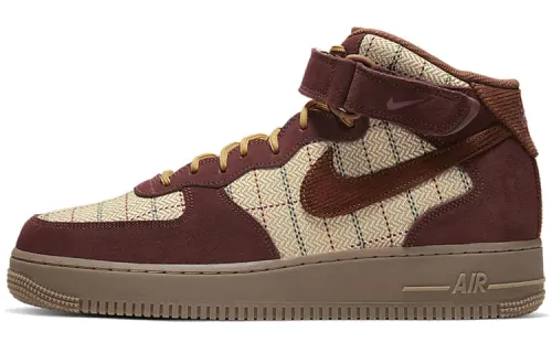 Nike Air Force 1 07 LV8 non-slip lightweight mid-top shoes men and women brown coat