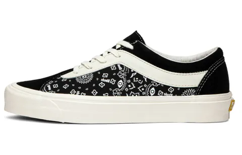 RHUDE x Vans Bold Ni Paisley Low top Skateboard Shoes Unisex Black