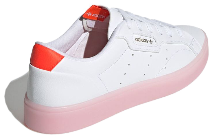 Женские кеды adidas originals Sleek (бело-розовые) — Белый / розовый — фото 4