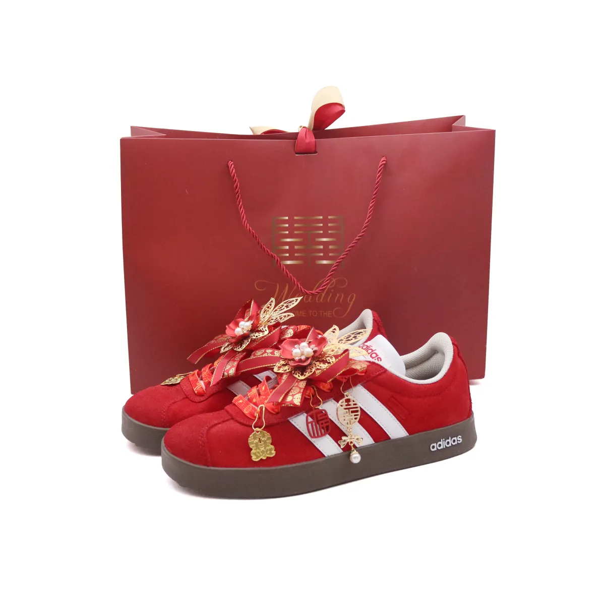 Adidas VL COURT 2.0 Leather Lightweight Low top Skateboard Shoes Unisex Red White