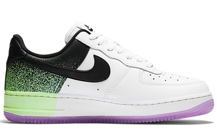 Женские кеды Nike Air Force 1 "Splatter" (бело-зелено-фиолетовые) — фото 2