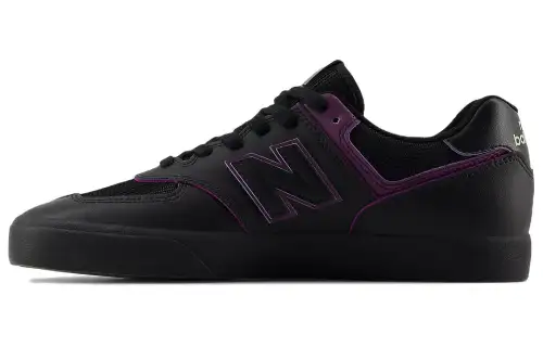 New Balance Numeric 574 Cushioning, Wear Resistant Low top Skateboard Shoes Unisex Black Purple