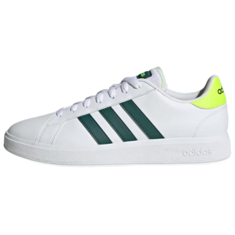 Adidas GRAND COURT Slip Resistant Abrasion Resistant Low top Skateboard Shoes Men's White