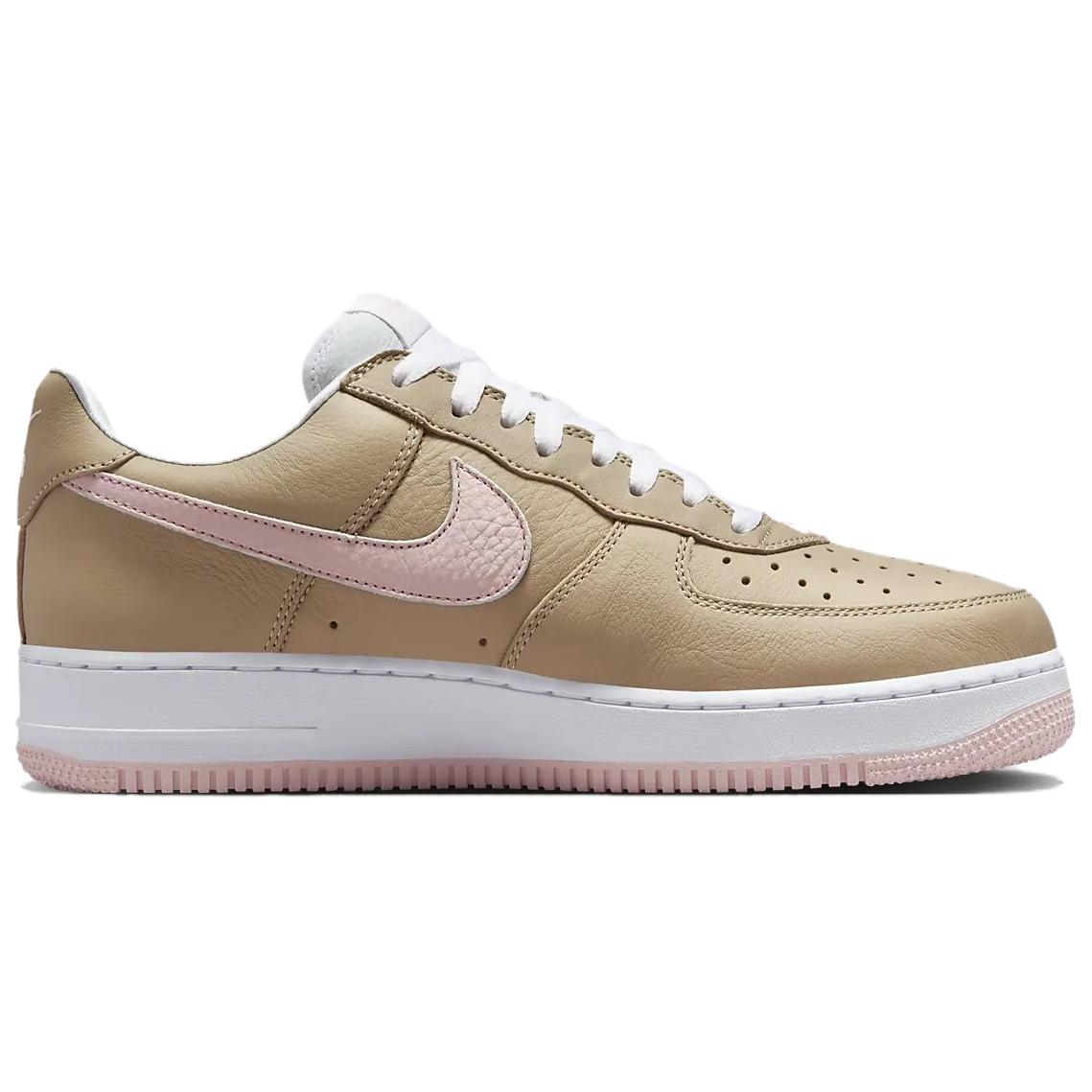 Кроссовки Nike Air Force 1 Linen Kith Exclusive (коричневые) — 麻布/白 — фото 2