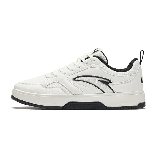 Anta Le Yu Lightweight, White Sneakers Slip Resistant, Abrasion Resistant, Lightweight, Height Increasing Low top