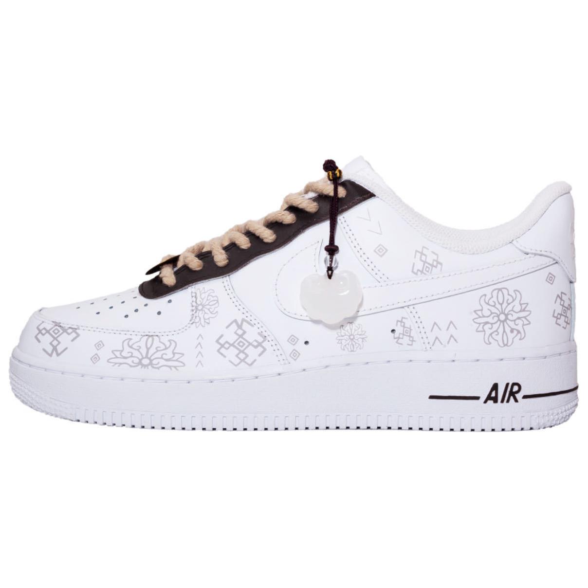 Nike Air Force 1 Jade Ruyi Cow Leather Slip Resistant Abrasion Resistant Slip Resistant Abrasion Resistant Low top
