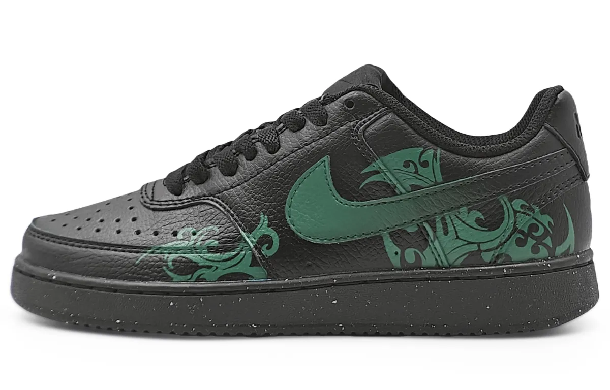 Nike Court Vision Low Abrasion Resistant Low top Skateboard Shoes Unisex Dark Green
