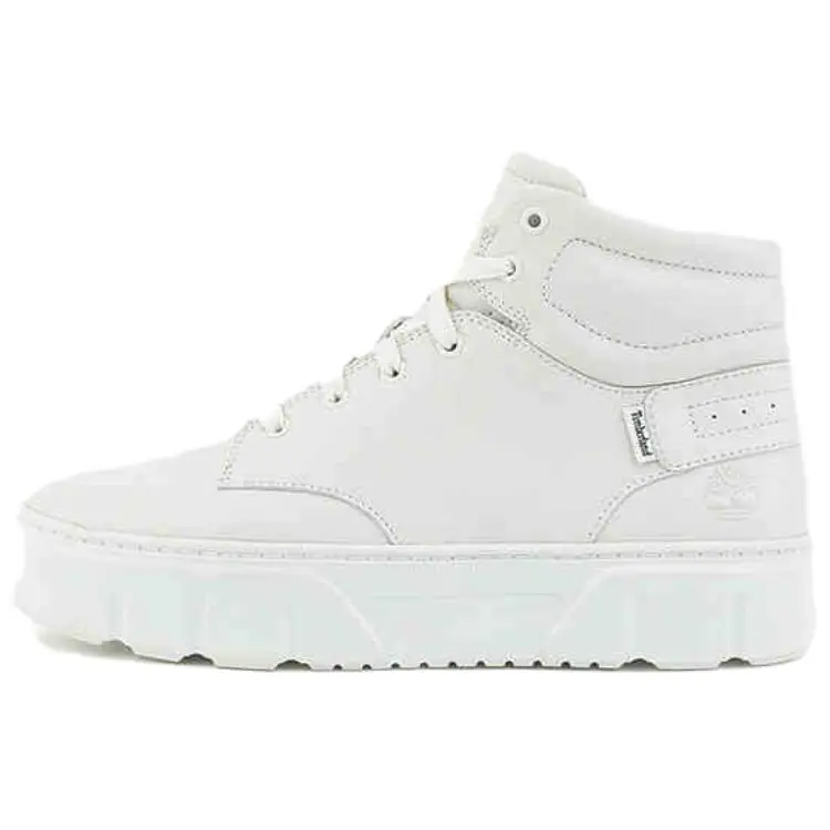 Timberland Slip Resistant Abrasion Resistant High top Skateboard Shoes Women's White