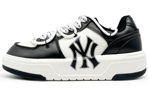MLB Chunky Liner Abrasion Resistant Height Increasing Low top Skateboard Shoes Unisex Black White