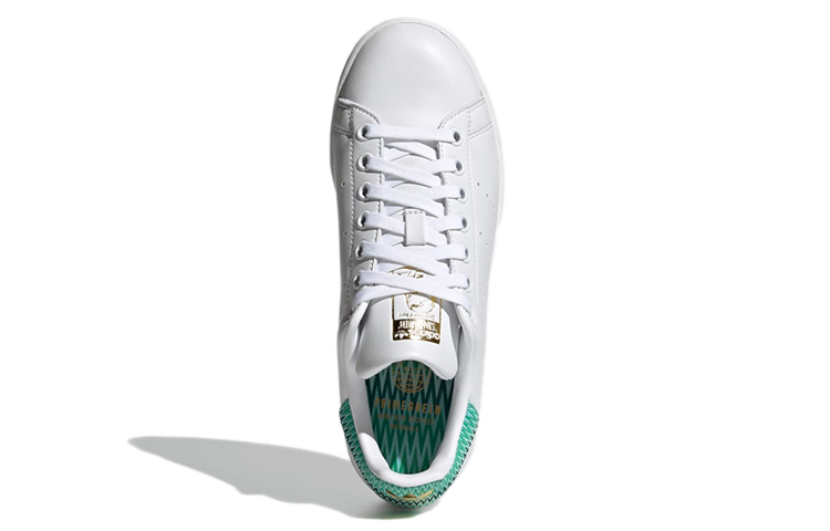 Женские кеды adidas STAN SMITH (бело-золото-зеленые) — фото 5