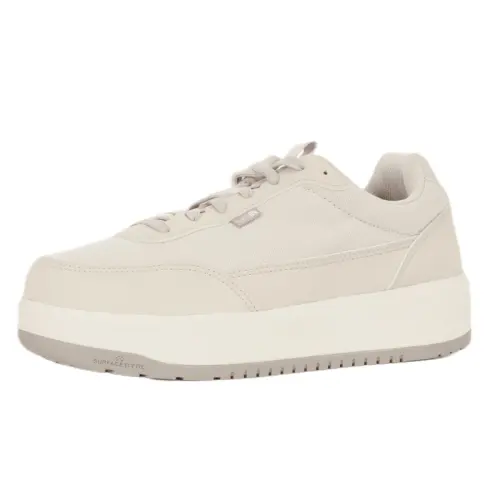 THE NORTH FACE COURT PLATFORM Slip Resistant Abrasion Resistant Low top Skateboard Shoes Women's Beige