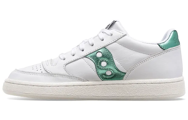 saucony Women's Jazz Court Metallic 'White Green'