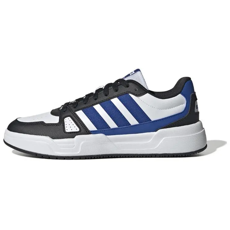 Adidas Slip Resistant Abrasion Resistant Slip Resistant Abrasion Resistant Low top Skateboard Shoes Unisex White Blue