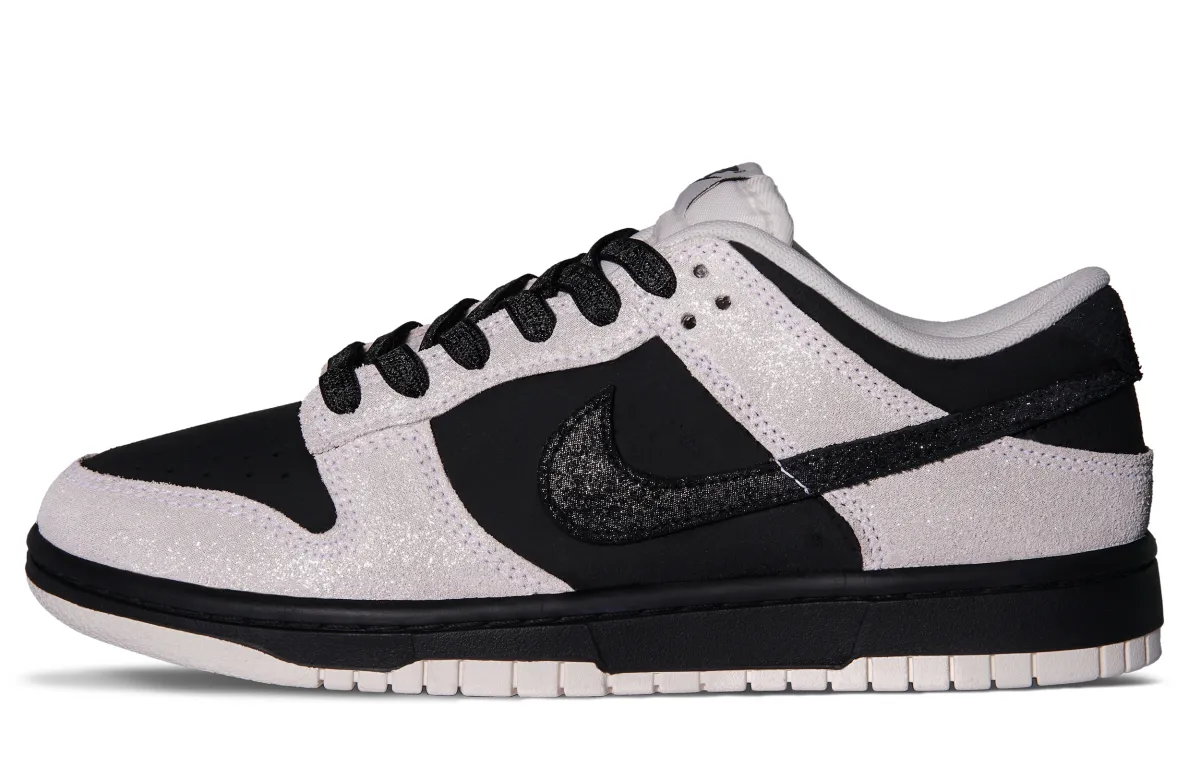 Nike Dunk Starry Slip Resistant Abrasion Resistant Low top Skateboard Shoes Unisex Black White