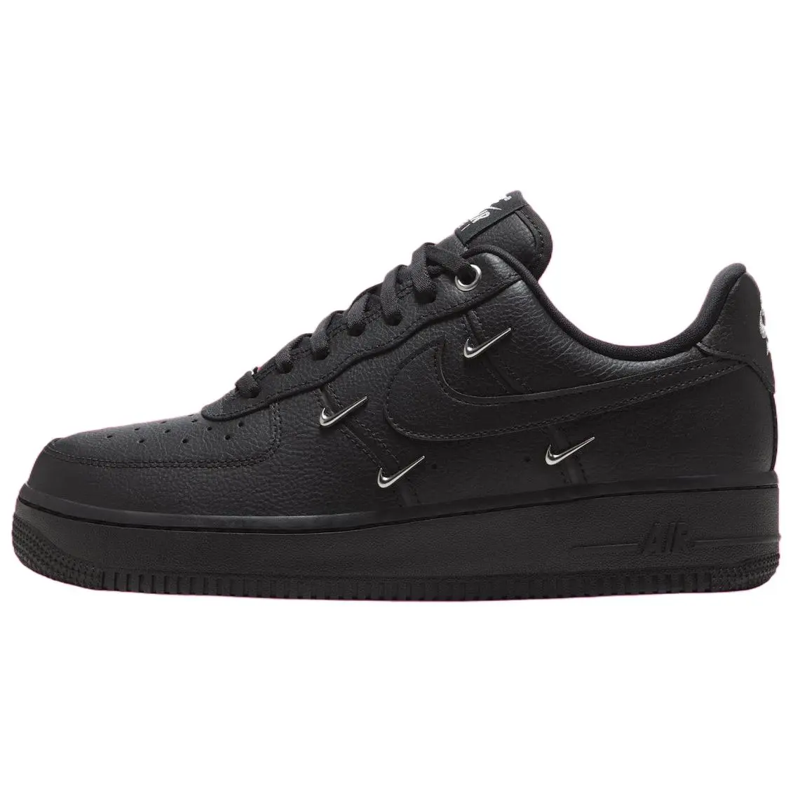 Nike Air Force 1 Low Women's Cow Split Leather Low top Skateboard Shoes Women's Black