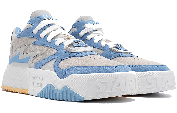 STARTER Suede Breathable Height Increasing Breathable Height Increasing Low top Skateboard Shoes Men's Blue White