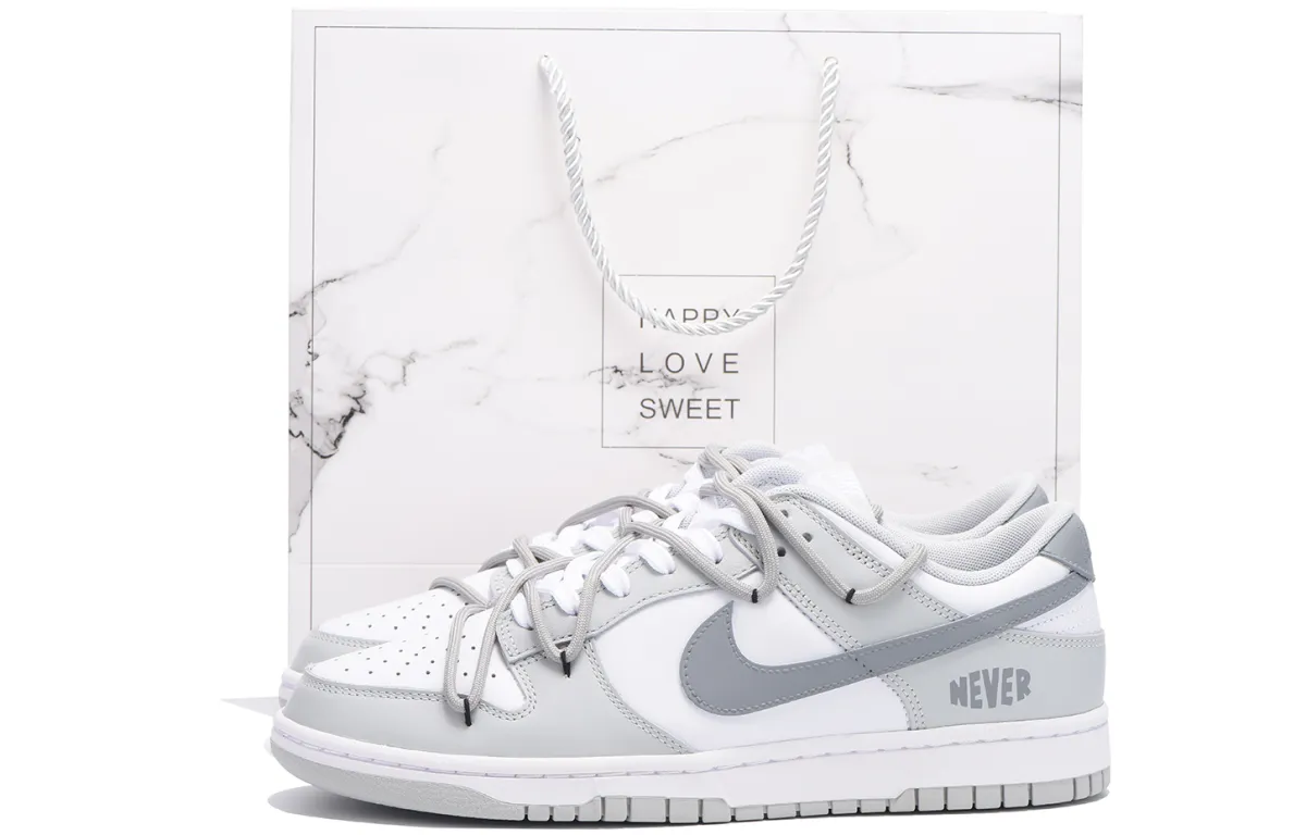 Nike Dunk Chestnut Low top Skateboard Shoes Men's White Gray