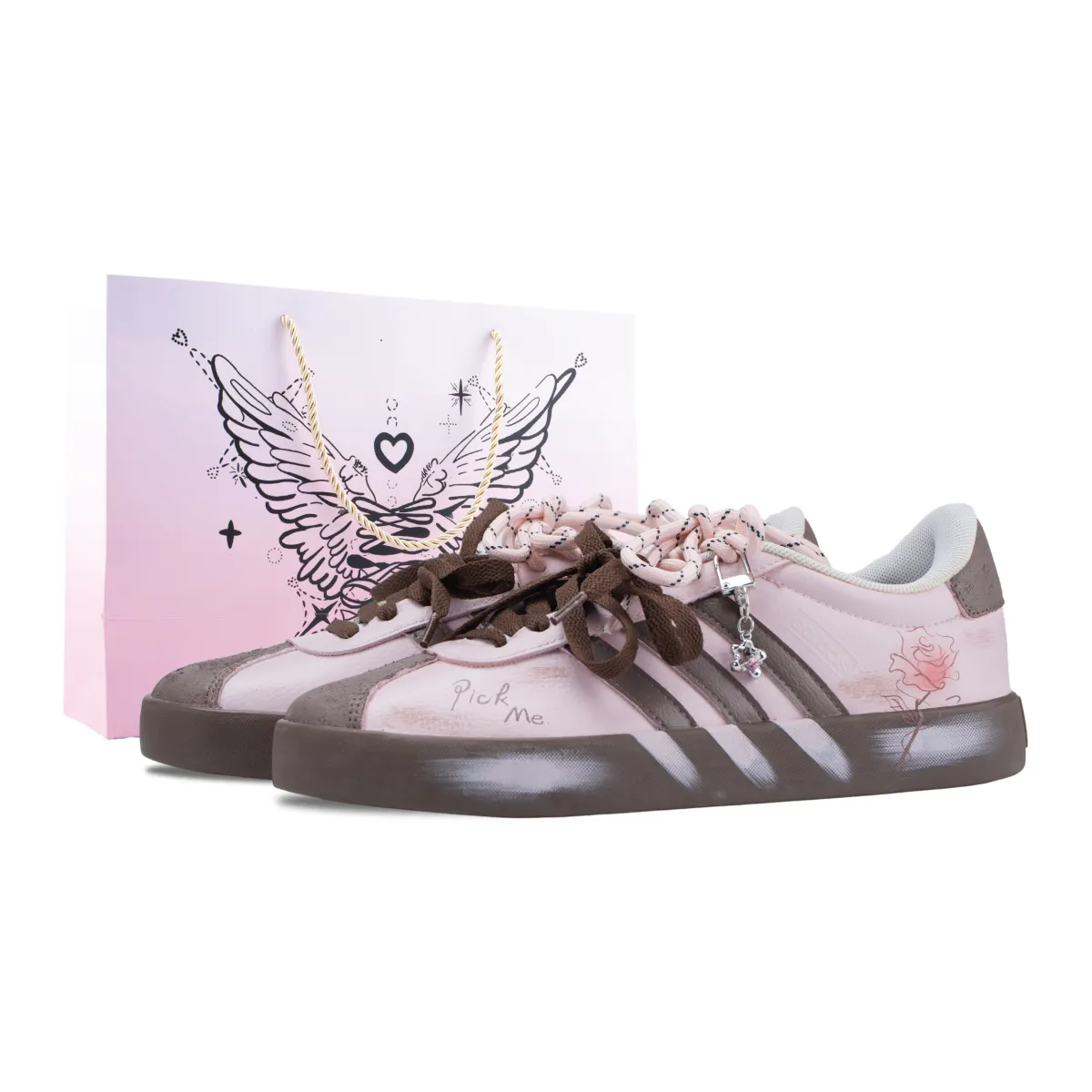 Adidas VL COURT 3.0 Cute Berry Hazelnut Slip Resistant Abrasion Resistant Slip Resistant Abrasion Resistant Low top