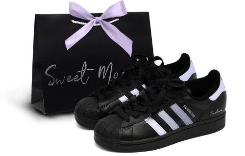 Adidas Originals SUPERSTAR Low top Skateboard Shoes Unisex Black Purple