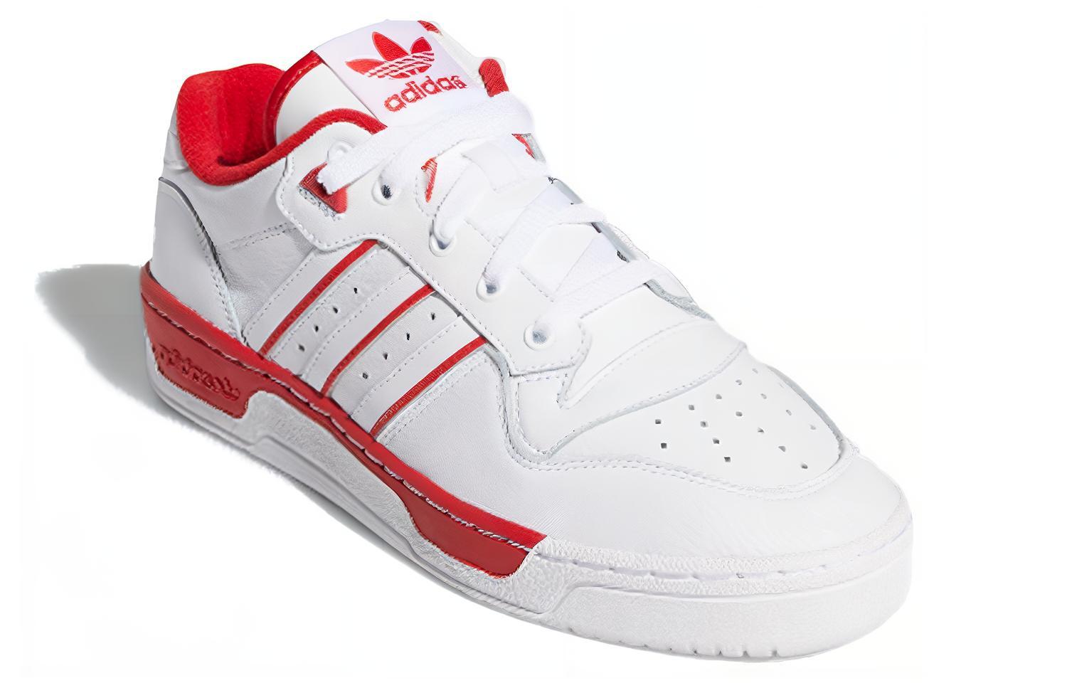 Мужские кеды adidas originals Rivalry Low (бело-красные) — фото 3