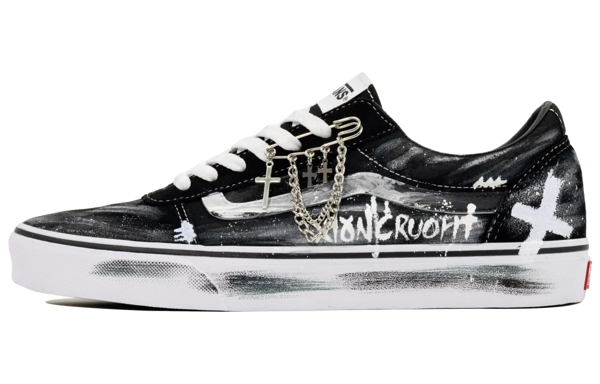 Vans Ward Huijie, Yaoyu Mensto Low top Skateboard Shoes Unisex Black White