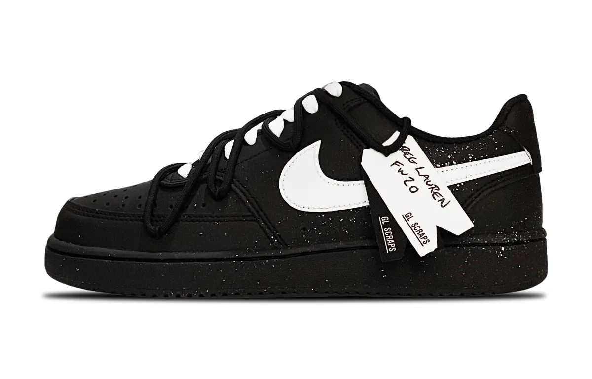 Nike Court Vision Low Impact Resistance Impact Resistance Low top Skateboard Shoes Unisex Black White