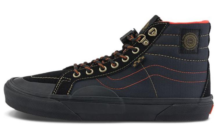 Sk8 Spitfire Wheels x Sk8 Skate Vans-Hi Reissue 'Black Flame'