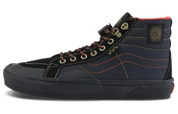Sk8 Spitfire Wheels x Sk8 Skate Vans-Hi Reissue 'Black Flame'