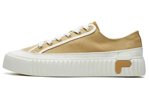 FILA Gear Canvas Abrasion Resistant Lightweight Low top Skateboard Shoes Women's Brown