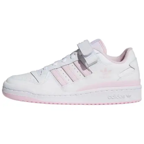 Adidas Originals FORUM Abrasion Resistant Low top Skateboard Shoes Women's White Pink
