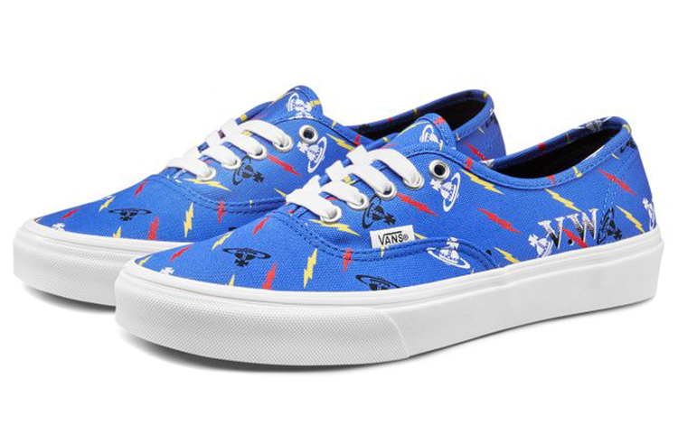 Кеды Vivienne Westwood x Vans Authentic (бело-голубой) — фото 2