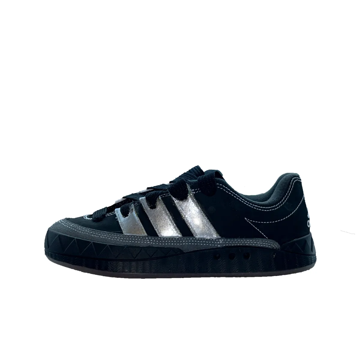 Adidas Originals Adimatic Wear resistant And Lightweight Low top Skateboard Shoes Unisex Black Silver