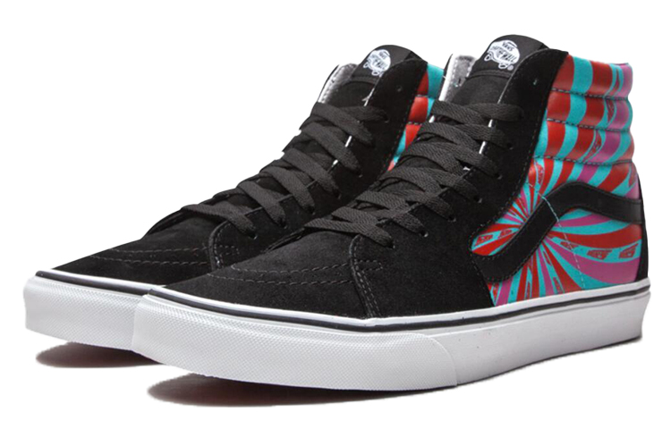 Кеды Vans SK8 "Retro Mart" (черно-красные) — Чёрный / красный / синий — фото 2