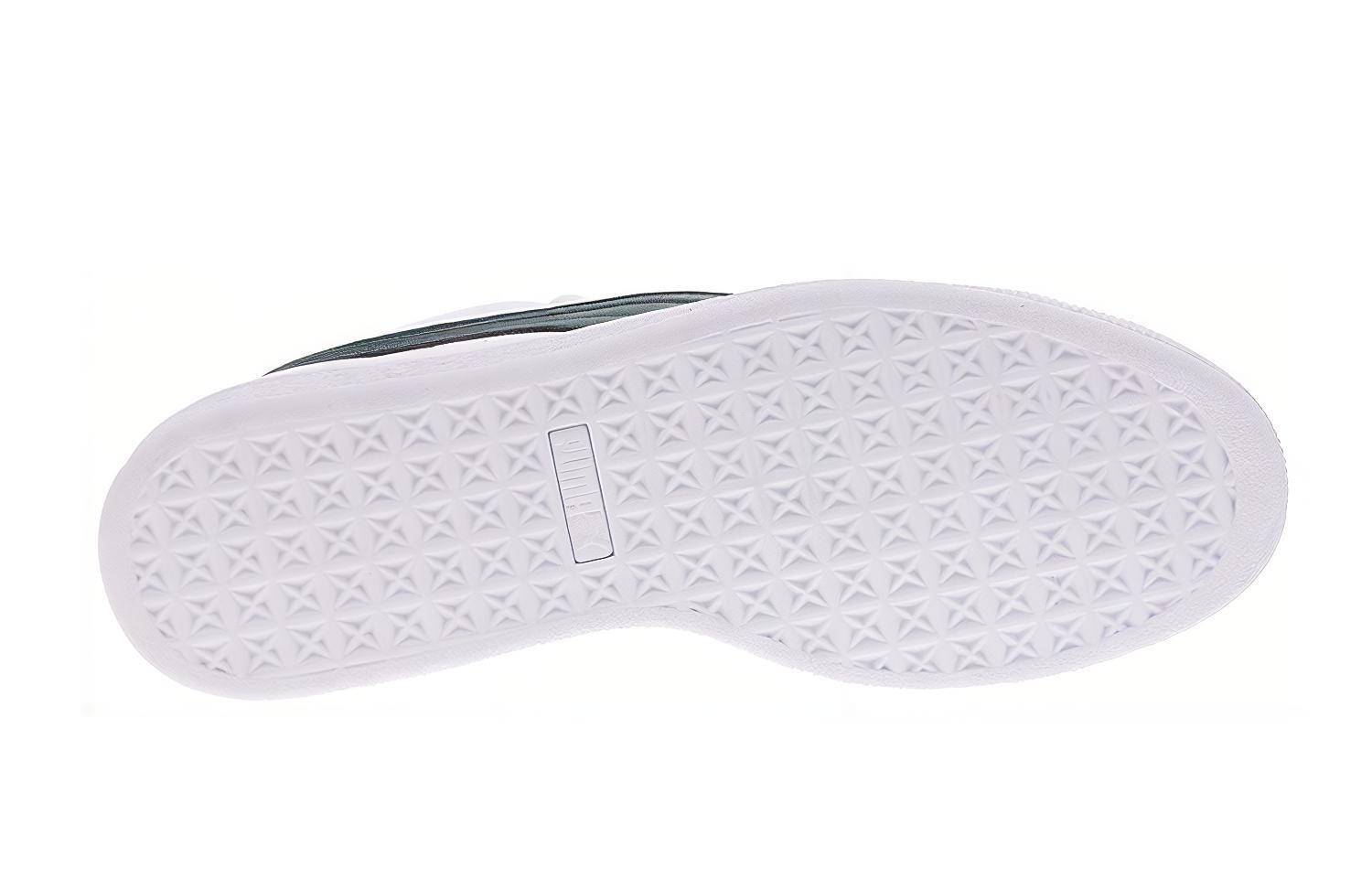 Мужские кеды PUMA Basket LFS (бело-зеленые) — Белыйзелёный — фото 5